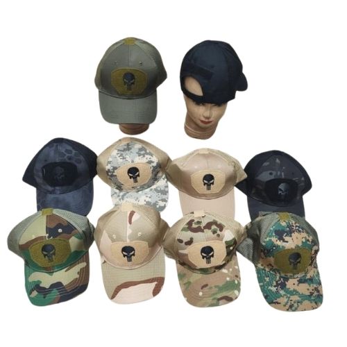 Camo Punisher Cap (Velcro)